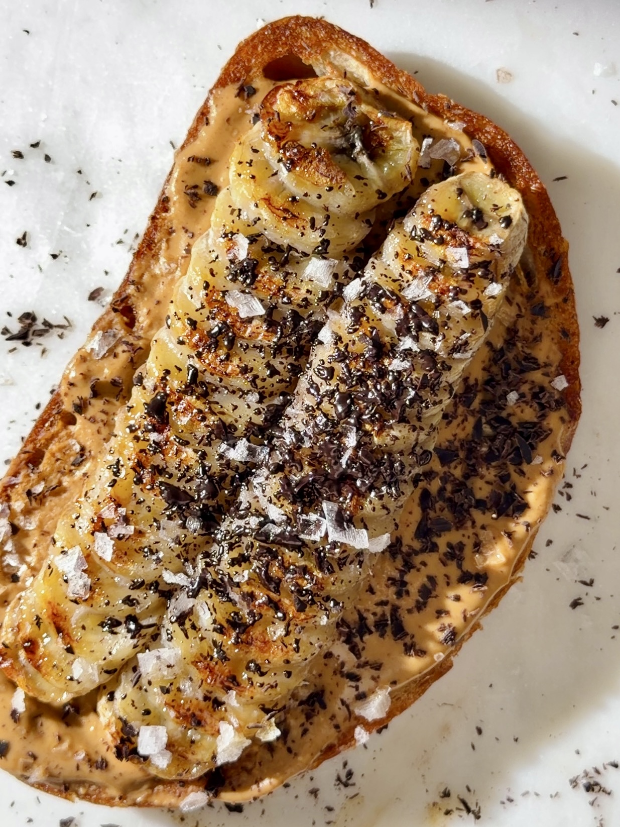Caramelized Banana Peanut Butter Toast